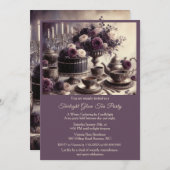 Elegant Moody Twilight Winter Tea Party Invitation Einladung (Vorne/Hinten)