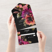 Elegant Moody Vibranly All In One Einladung (Abreißen)