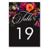 Elegant Moody Vibranly Harvest Details zur Blütenw Tischnummer (Vorderseite)