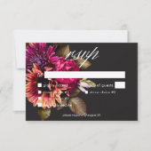 Elegant Moody Vibranly RSVP Karte (Vorderseite)