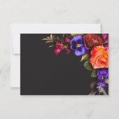 Elegant Moody Vibranly Sunset Floral No Dinner UAW RSVP Karte (Rückseite)