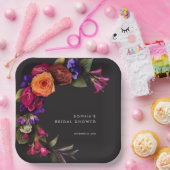 Elegant Moody Vibrant Harvest Blumendusche Pappteller (Party)