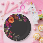 Elegant Moody Vibrant Harvest Blumendusche Pappteller (Party)