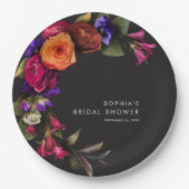 Elegant Moody Vibrant Harvest Blumendusche Pappteller (Vorderseite)