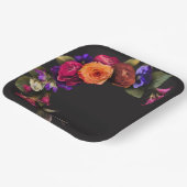 Elegant Moody Vibrant Harvest Blumendusche Pappteller (Gewinkelt)