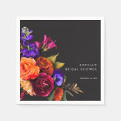 Elegant Moody Vibrant Harvest Blumendusche Serviette (Vorderseite)