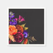 Elegant Moody Vibrant Harvest Blumendusche Serviette (Vorderseite)