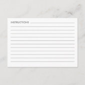 Elegant Moody Vibrant Harvest Blumenduschrei Rezep Begleitkarte (Rückseite)