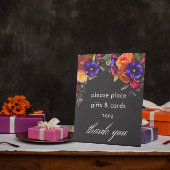 Elegant Moody Vibrant Harvest Floral Wedding Sockelschild