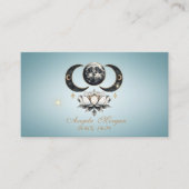 Elegant Moon Lotus Blue Visitenkarte (Vorderseite)