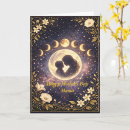 Elegant Moon Phase Mother’s Day Card for Mama Karte