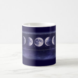 Elegant Moon Phases Galaxy Pattern Coffee Mug Kaffeetasse