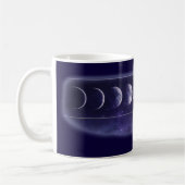 Elegant Moon Phases Galaxy Pattern Coffee Mug Kaffeetasse (Links)