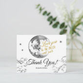 Elegant Moon Stars Crescent Wedding Vielen Dank Postkarte (Stehend Vorderseite)