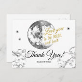 Elegant Moon Stars Crescent Wedding Vielen Dank Postkarte (Vorne/Hinten)