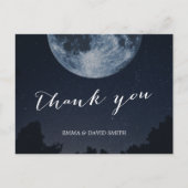 Elegant Moon & Stars Wedding Vielen Dank Postkarte (Vorderseite)