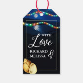 Elegant Moonlit Beach Wedding Gefallen Geschenkanhänger (Vorderseite)