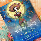 Elegant Moonlit Catrina Día de Muertos Celebration Einladung