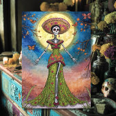 Elegant Moonlit Catrina Día de Muertos Celebration Einladung