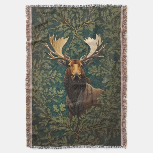 Elegant Moose William Morris Inspiriert Decke (Vorderseite Vertikal)