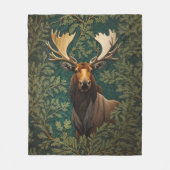 Elegant Moose William Morris Inspiriert Fleecedecke (Vorderseite)