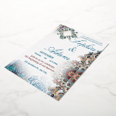 Elegant Moroccan Tile Wedding Invitation Folieneinladung (Gedreht)
