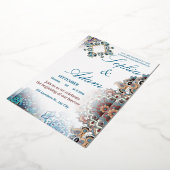 Elegant Moroccan Tile Wedding Invitation Folieneinladung (Gedreht)