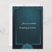 Elegant Moroccan Wedding Invitation Einladung (Rückseite)