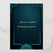 Elegant Moroccan Wedding Invitation Folieneinladung (Rückseite)