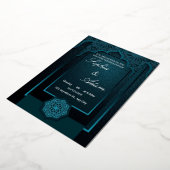 Elegant Moroccan Wedding Invitation Folieneinladung (Gedreht)