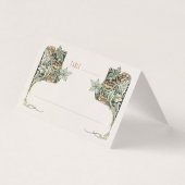 Elegant Morris-Inspired Wedding Table Cards (Vorderseite)