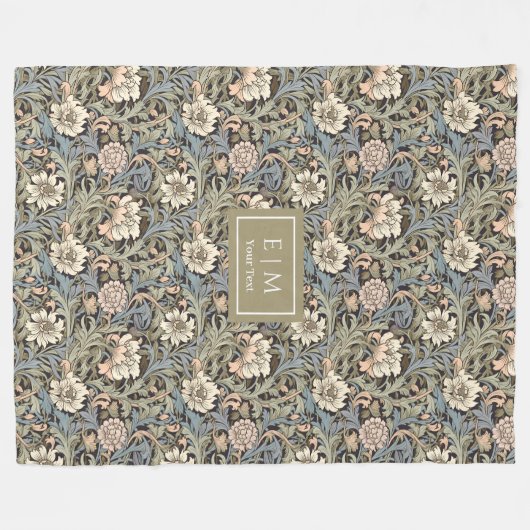 Elegant Morris Inspiriert Pimpernel Art Nouveau Fleecedecke (Vorderseite (Horizontal))