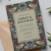 Elegant Morris Strawberry Theif Muster Hochzeit Einladung