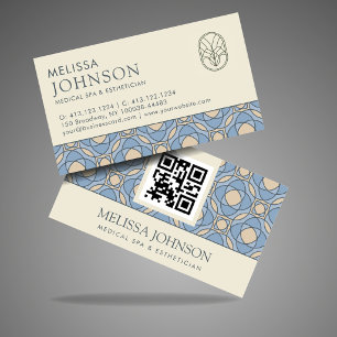 Elegant Mosaic Medical Spa & Esthetician QR-Karte Visitenkarte