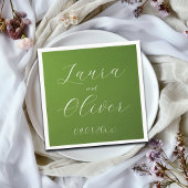 Elegant Moss Green Wedding Serviette