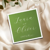 Elegant Moss Green Wedding Serviette