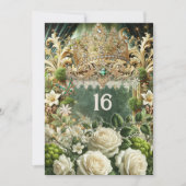 Elegant Moss & Moonlight Regal Green Sweet 16 Invi Einladung (Vorderseite)