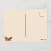 Elegant Moth Autumn Foliage Navy Blue Christmas Postkarte (Rückseite)