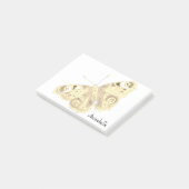 Elegant Moth i Sepia Design Post-it Klebezettel (angewinkelt)