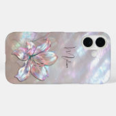 Elegant Mother-of-Pearl Lily Case-Mate iPhone Hülle (Rückseite (Horizontal))