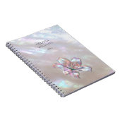 Elegant Mother-of-Pearl Lily Notizblock (Rechte Seite)