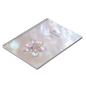 Elegant Mother-of-Pearl Lily Notizblock (Linke Seite)