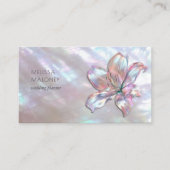 Elegant Mother-of-Pearl Lily Visitenkarte (Vorderseite)