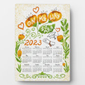 Elegant Motivierend MBA Student 2023 Kalender Fotoplatte (Vorderseite)
