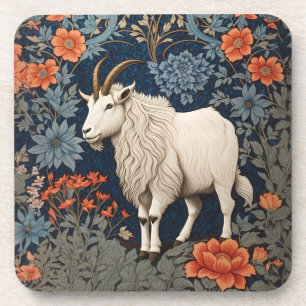 Elegant Mountain Goat William Morris Inspiriert Getränkeuntersetzer
