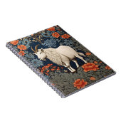 Elegant Mountain Goat William Morris Inspiriert Notizblock (Rechte Seite)