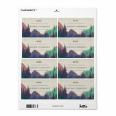 Elegant Mountain Wedding Guest Name Tags (Vorne)