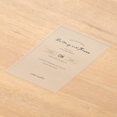 Elegant Mountain Wedding Invitation Acryleinladungen (Ablage )