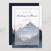 Elegant Mountain Wedding Invitation Einladung (Vorne/Hinten)