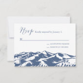 Elegant Mountain Wedding RSVP (Vorderseite)